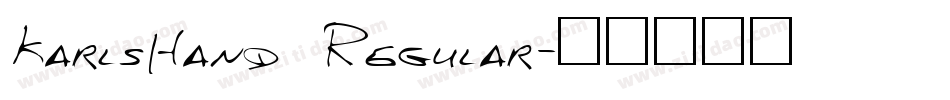KarlsHand Regular字体转换